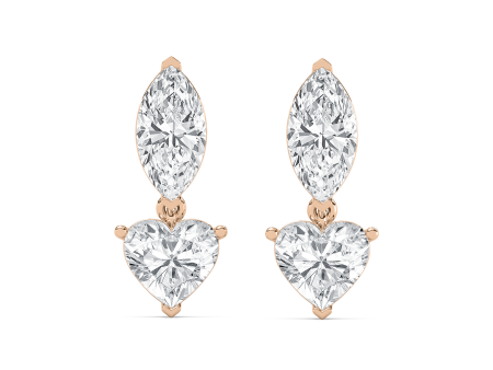 Marquise Heart Drop Earrings on Sale