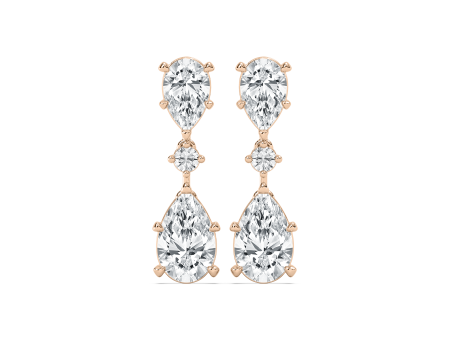 Double Pear Drop Earrings Discount