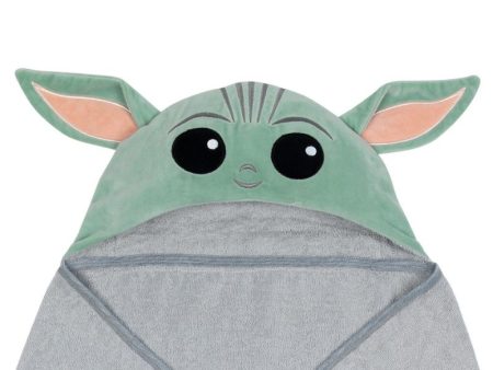 The Child Baby Yoda Gray Hooded Towel Online now