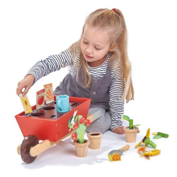 Wooden Garden Wheelbarrow Set Hot on Sale