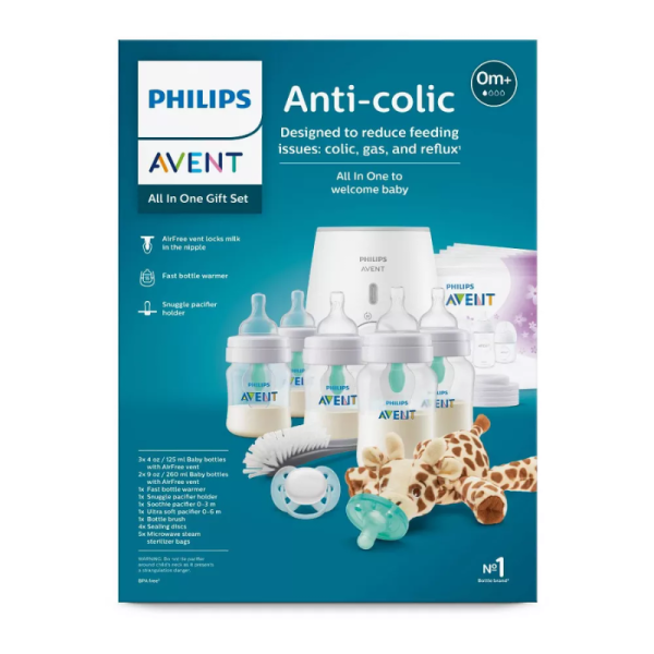 Anti-colic Baby Bottle with AirFree Vent All In One Gift Set Sale