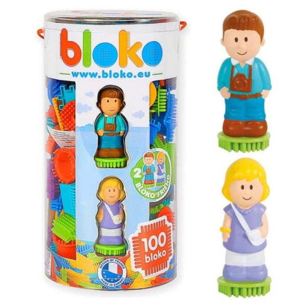 100 Pieces Tube with 2 Bloko 3D Figures Sale