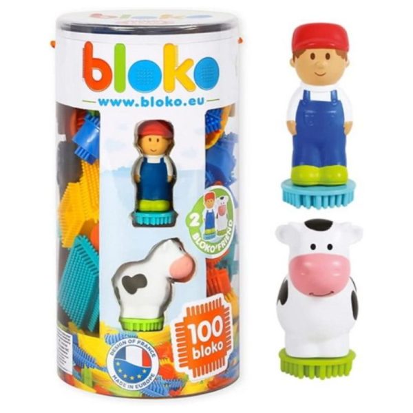 100 Pieces Tube with 2 Bloko 3D Figures Sale