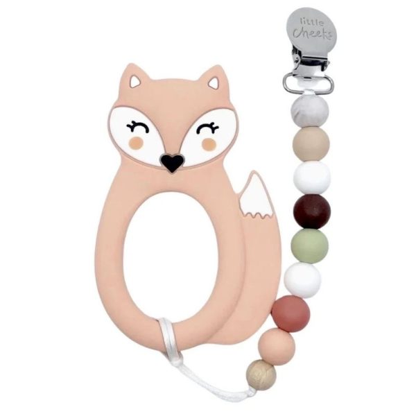 Fox Teether and Clip For Cheap