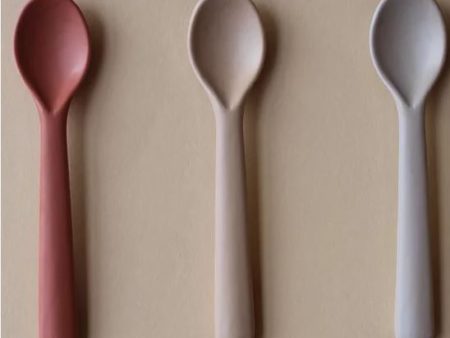 Toddler Spoons - 3 pack - Fog Rye Brick For Cheap