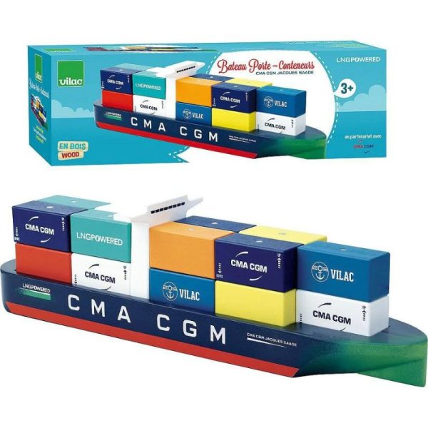 Wooden Jacques Saadé Container Ship Cheap