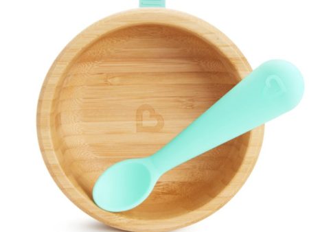 Bambou Suction Bowl & Spoon Set For Cheap