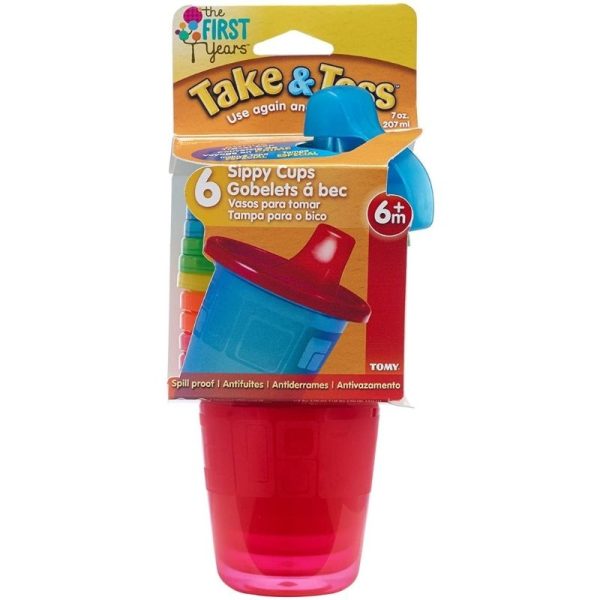 Take & Toss 7 oz. Spill-Proof Cups - 6 Pack Fashion