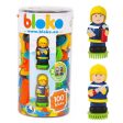 100 Pieces Tube with 2 Bloko 3D Figures Sale