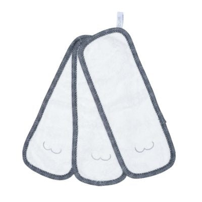 Bamboo Bum Cloths - White Blue - 3pk Sale