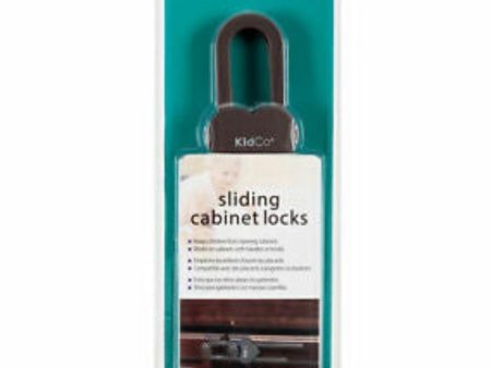 Sliding Cabinet Lock Brown - 2 Pack For Cheap