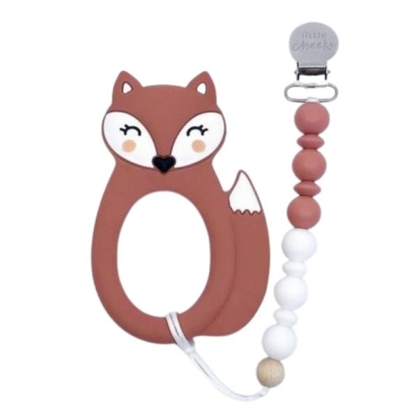 Fox Teether and Clip For Cheap