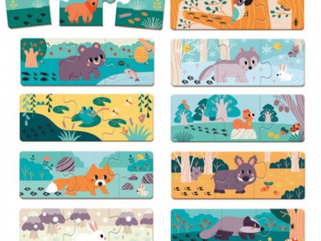 Animal Footprints Puzzle - Set of 10 Online now