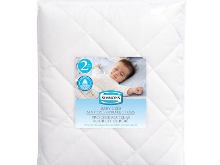 2 Pack Microfiber Crib Mattress Protectors For Sale