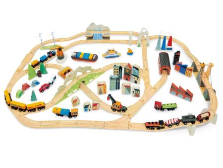 Wooden Mountain View Train Set Online Sale