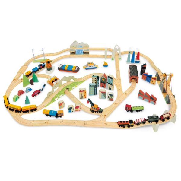 Wooden Mountain View Train Set Online Sale